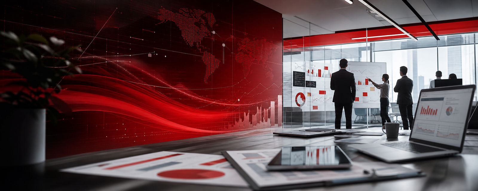 Corporate marketing, strategy, digital, and business growth visual